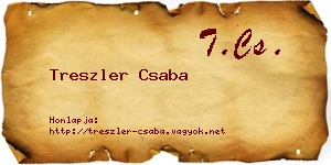 Treszler Csaba névjegykártya