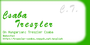 csaba treszler business card